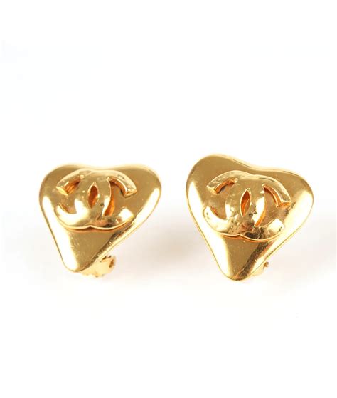 vintage chanel heart earrings|most collectible Chanel earrings.